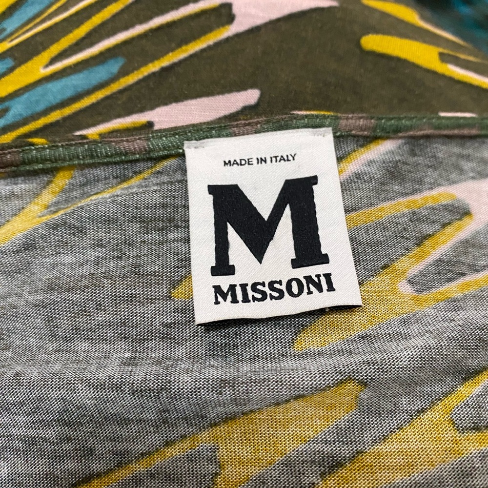 M by Missoni knee length lightweight viscose v neck printed boho hippie dress 8 - Picture 3 of 7